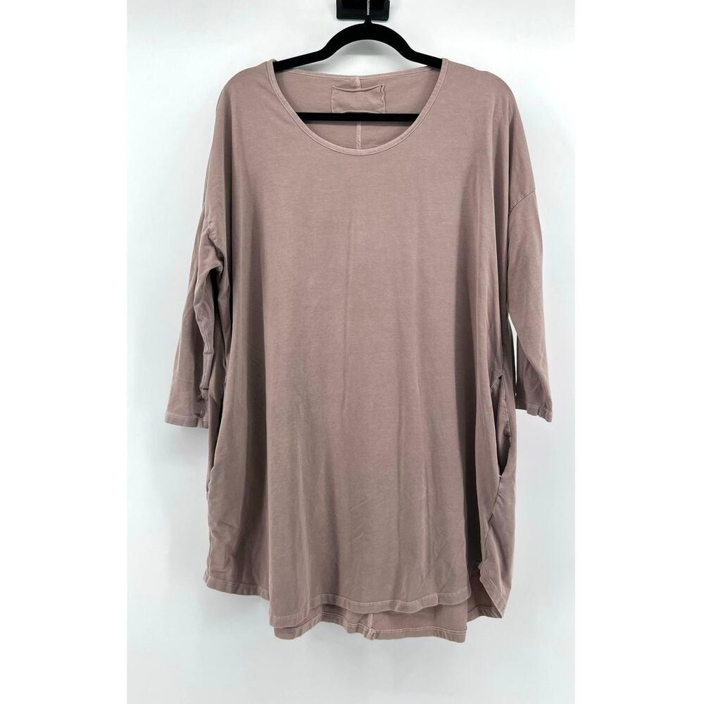 PJ Harlow Rock Cotton Tunic Dress Top Size 2 Natural Neutral Lagenlook